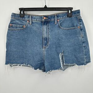 Pink Victoria's Secret‎ Cut Off Denim Shorts Womens 36 Blue Distressed Frayed